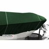 Eevelle Boat Cover FISH & SKI Walk Thru Windshield Inboard Fits 15ft 6in L up to 96in W Green WSVNWT1596-HTR